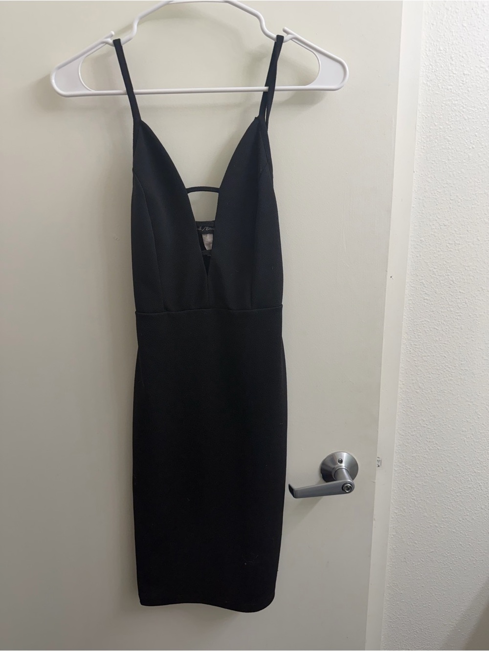 Black Spaghetti-Strap Bodycon Dress